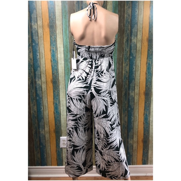1 State Knot Cutout Frond Halter Jumpsuit - Picture 4 of 4